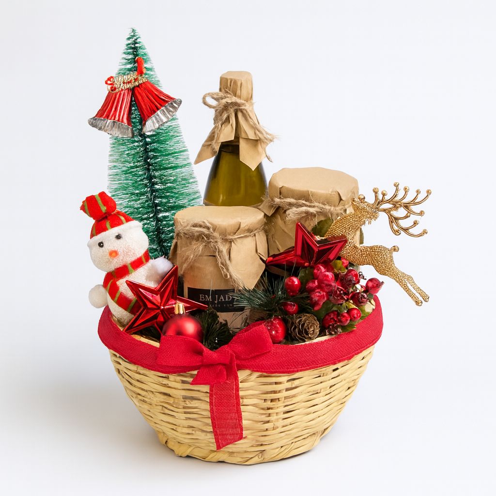 Vintage Winter Mounih Basket