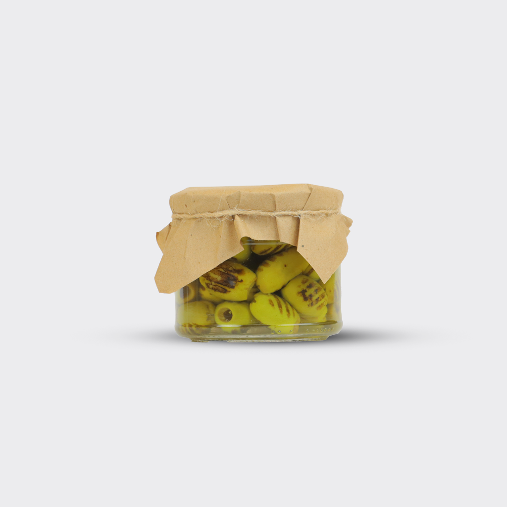 Grilled Green Olives
